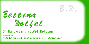 bettina wolfel business card